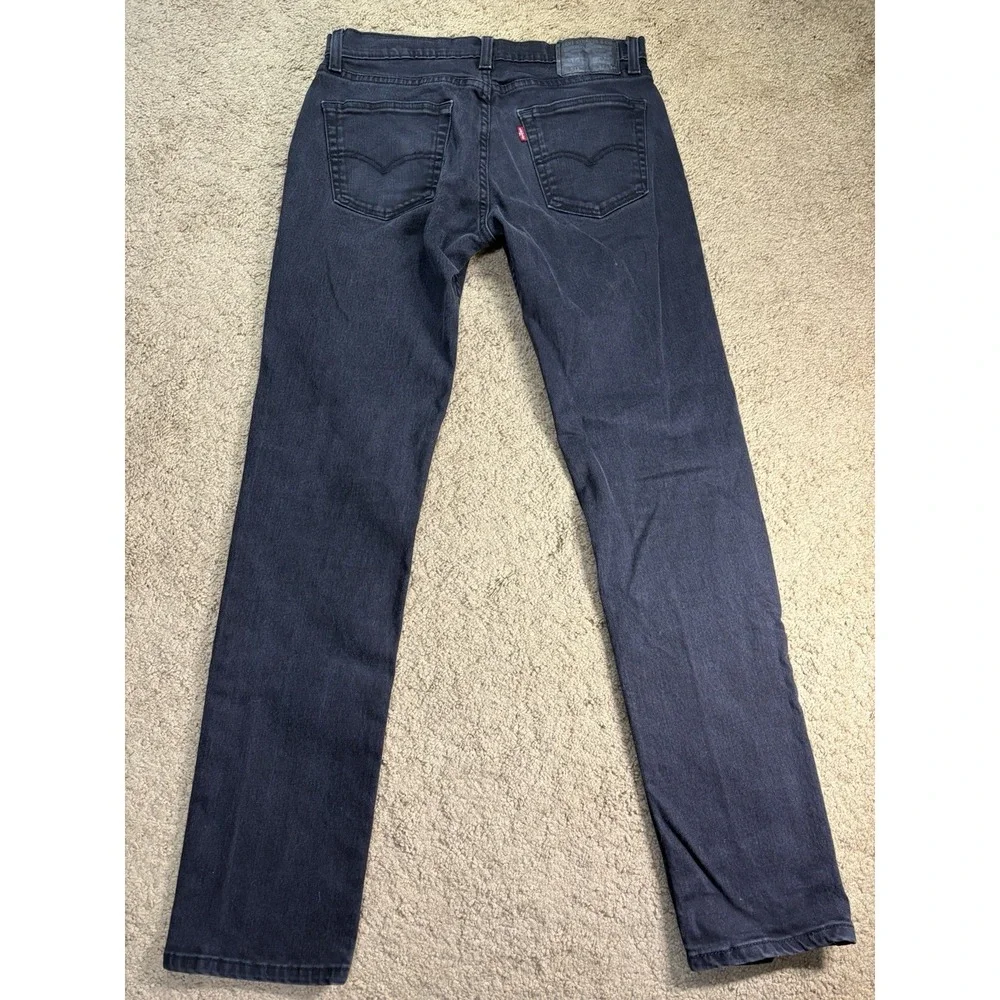 Levis 511 Jeans Men 32x34‎ Black Straight Leg Mid Rise Preppy Casual